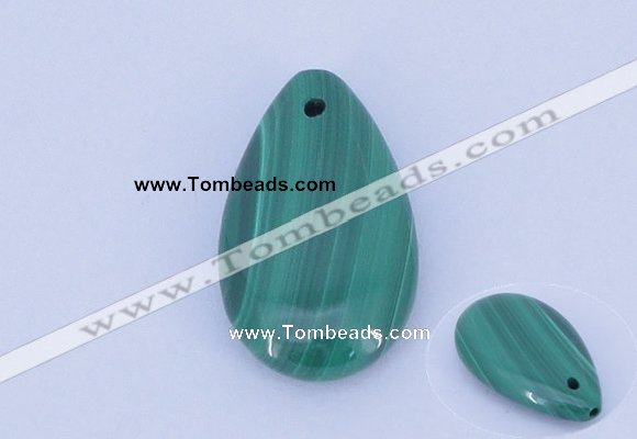 NGP714 12*20mm flat teardrop natural malachite gemstone pendant