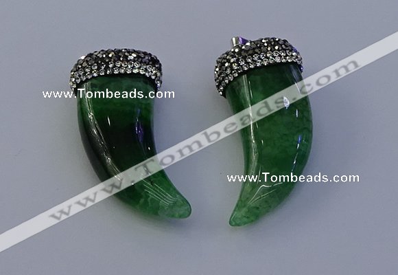 NGP7142 20*50mm - 22*55mm oxhorn agate gemstone pendants
