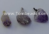 NGP7149 20*40mm - 30*45mm faceted nuggets amethyst pendants