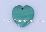 NGP716 30*30mm heart natural malachite gemstone pendant