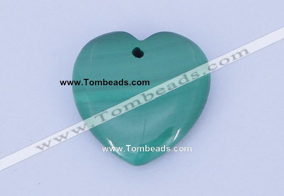 NGP716 30*30mm heart natural malachite gemstone pendant