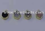 NGP7165 12*15mm plated druzy agate pendants wholesale