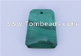 NGP717 18*23mm trapezoid natural malachite gemstone pendant