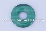 NGP718 8*25mm natural malachite gemstone donut pendant