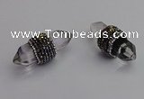 NGP7205 15*40mm sticks white crystal pendants wholesale