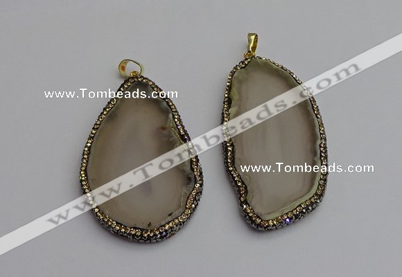 NGP7234 35*60mm - 30*70mm freeform agate pendants wholesale