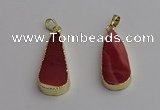 NGP7245 10*40mm flat teardrop mookaite gemstone pendants