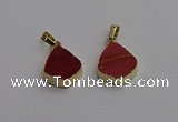 NGP7246 15*20mm flat teardrop mookaite gemstone pendants