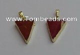 NGP7250 18*25mm triangle mookaite gemstone pendants