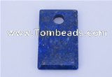 NGP726 21*31mm rectangle natural lapis lazuli gemstone pendant