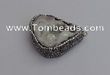 NGP7282 25*35mm - 35*40mm freeform plated druzy agate pendants