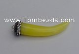 NGP7293 10*48mm - 10*52mm oxhorn white jade pendants wholesale