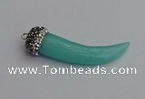 NGP7297 10*48mm - 10*52mm oxhorn white jade pendants wholesale