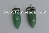 NGP7320 15*40mm - 16*45mm arrowhead green aventurine pendants