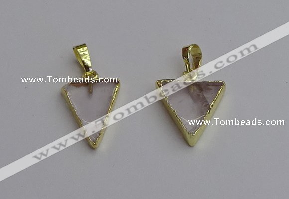 NGP7330 16*18mm - 15*20mm triangle white crystal pendants