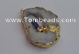 NGP7392 45*50mm - 50*55mm freeform druzy agate pendants