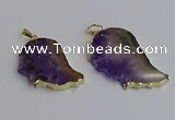 NGP7434 25*45mm - 30*50mm freeform druzy amethyst pendants