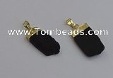 NGP7437 12*30mm - 15*35mm freeform black obsidian pendants