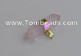 NGP7442 12*45mm sticks rose quartz pendants wholesale