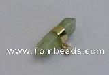 NGP7446 12*45mm sticks green rutilated quartz pendants wholesale