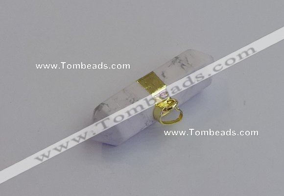 NGP7448 12*45mm sticks white howlite pendants wholesale