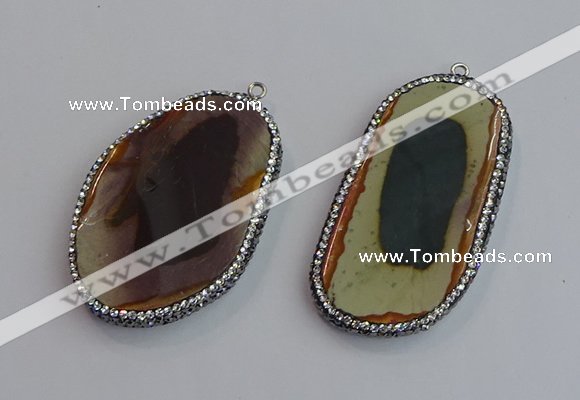 NGP7471 30*50mm - 35*55mm freeform imperial jasper beads