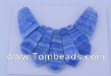 NGP75 Fashion blue lace agate gemstone pendants set jewelry wholesale