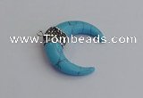 NGP7527 35*38mm horn white howlite pendants wholesale