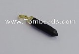 NGP7548 8*40mm sticks black agate pendants wholesale