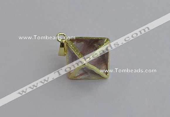 NGP7553 20*22mm white crystal pendants wholesale