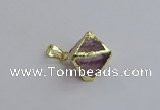 NGP7554 20*22mm amethyst gemstone pendants wholesale