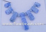 NGP77 Fashion blue lace agate gemstone pendants set jewelry wholesale