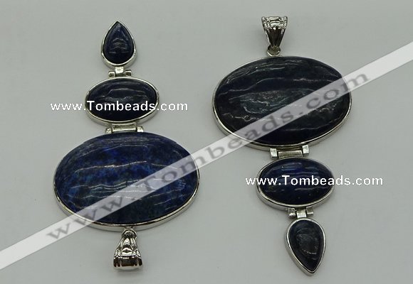 NGP8034 50*82mm - 52*86mm lapis lazuli pendant set jewelry