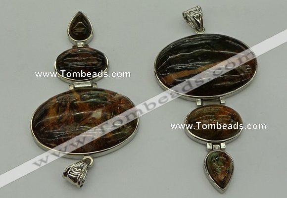 NGP8036 50*82mm - 52*86mm Africa stone pendant set jewelry