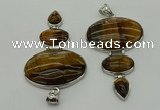 NGP8038 50*82mm - 52*86mm yellow tiger eye pendant set jewelry