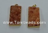 NGP8522 25*50mm - 27*53mm rectangle druzy agate pendants