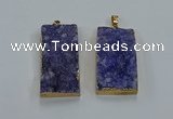 NGP8523 25*50mm - 27*53mm rectangle druzy agate pendants