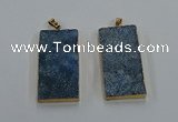 NGP8526 25*50mm - 27*53mm rectangle druzy agate pendants