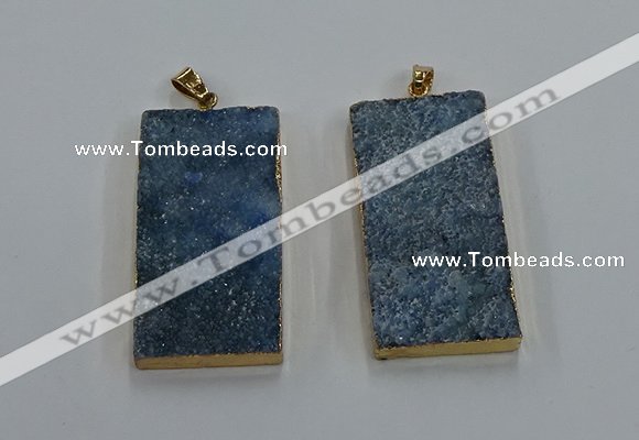 NGP8526 25*50mm - 27*53mm rectangle druzy agate pendants