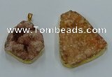 NGP8564 28*45mm - 35*50mm freeform druzy agate pendants wholesale