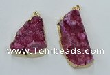 NGP8567 28*45mm - 35*50mm freeform druzy agate pendants wholesale