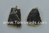 NGP8571 28*45mm - 35*50mm freeform druzy agate pendants wholesale