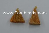 NGP8575 18*25mm - 25*40mm triangle druzy agate pendants wholesale