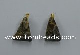 NGP8582 18*25mm - 25*40mm triangle druzy agate pendants wholesale