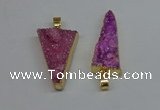 NGP8596 13*40mm - 20*35mm triangle druzy agate pendants wholesale