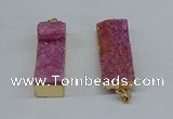 NGP8608 15*35mm - 16*40mm rectangle druzy agate pendants wholesale