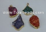 NGP8624 25*30mm - 28*40mm freeform druzy agate pendants wholesale