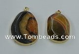 NGP8626 32*45mm - 46*48mm freeform druzy agate pendants wholesale