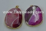 NGP8628 32*45mm - 46*48mm freeform druzy agate pendants wholesale