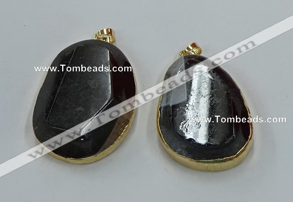 NGP8632 32*45mm - 46*48mm freeform druzy agate pendants wholesale